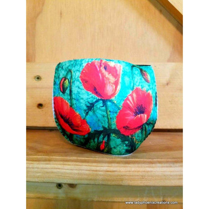 Poppy Wine Glass Koozie - Lady Phoenix Creations