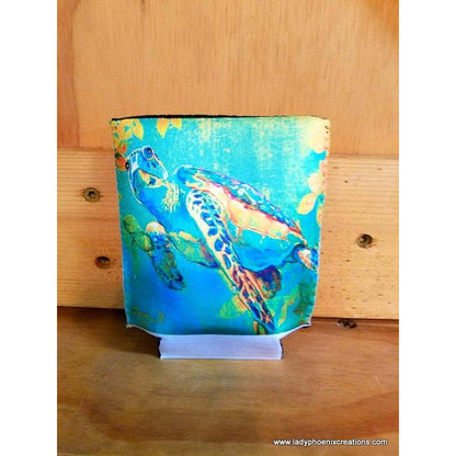 Sea Turtle can koozie - Lady Phoenix Creations