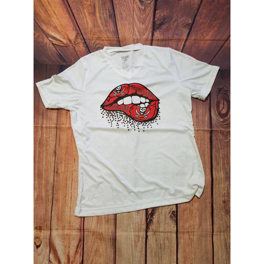 Bucs Lips shirt - Lady Phoenix Creations