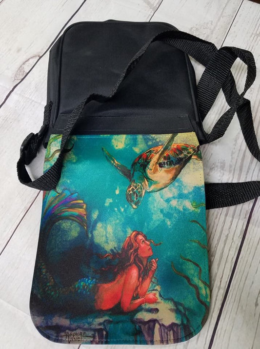 Mermaid original art crossbody bag