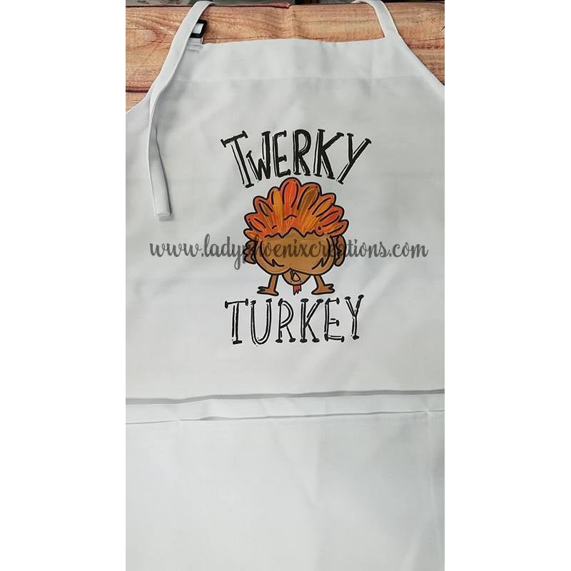 3 pocket bib apron - Turkey Twerk - Lady Phoenix Creations