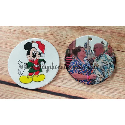 Christmas Ornament - Poly circle - Lady Phoenix Creations