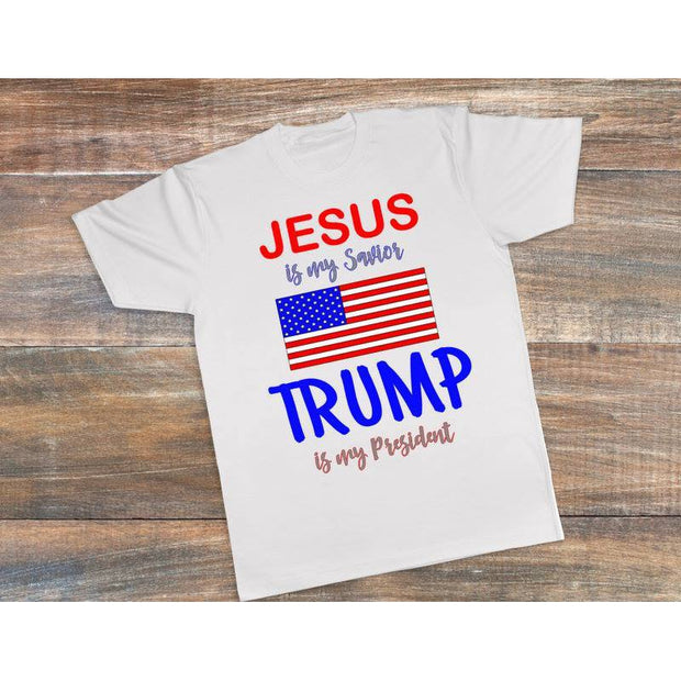 Jesus is My Savior Trump is My President - Dye Sublimated shirt - Lady Phoenix Creations