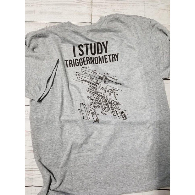 I Study Triggernometry Gun Parts - Dye Sublimated shirt - Lady Phoenix Creations