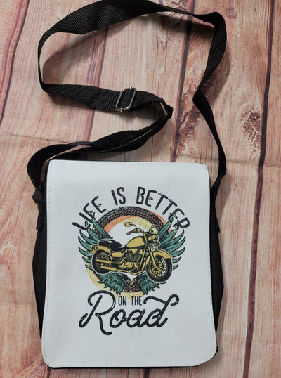 Life is Better on the Road crossbody bag