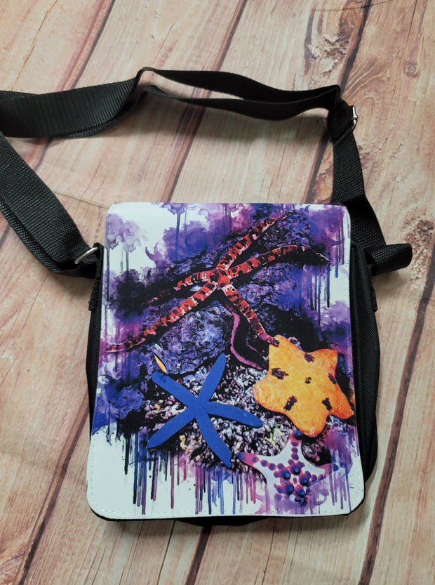 Starfish Watercolor crossbody bag