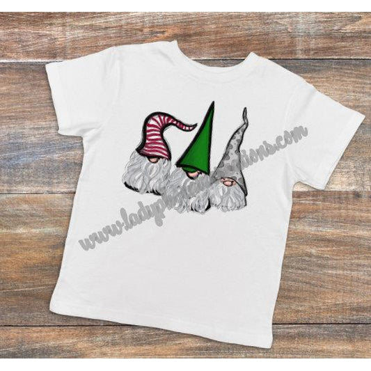 Three Christmas Gnomes - Dye Sublimated shirt - Lady Phoenix Creations