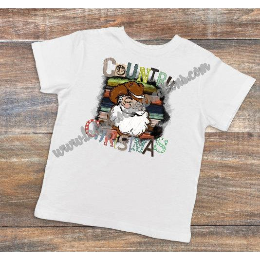 Country Christmas Santa - Dye Sublimated shirt - Lady Phoenix Creations
