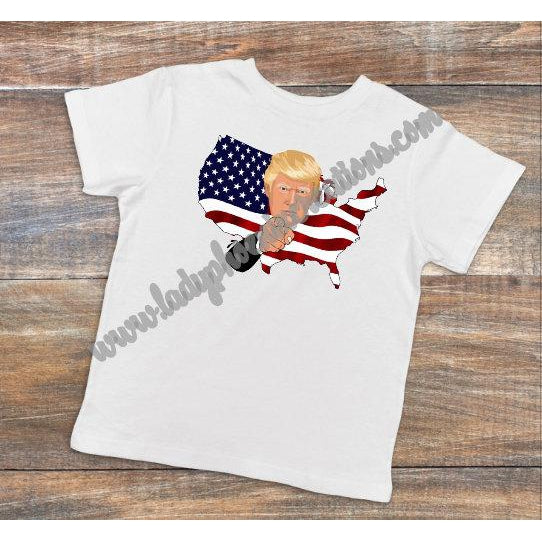 President Trump USA Flag - Dye Sublimated shirt - Lady Phoenix Creations