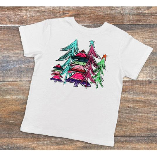 Serape Christmas Trees  - Dye Sublimated shirt - Lady Phoenix Creations