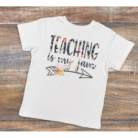 Teaching is My Jam Floral  - Dye Sublimated shirt - Lady Phoenix Creations
