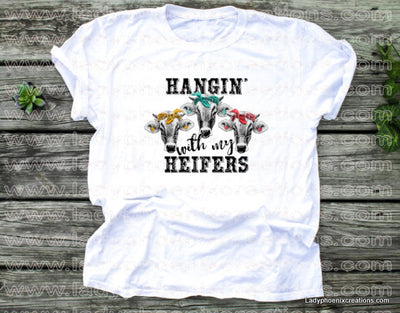 Hangin with my heifers bandana cow Dye Sublimated shirts - Lady Phoenix Creations