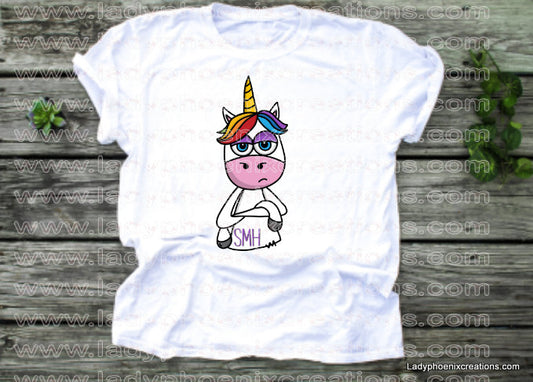SMH unicorn rainbow mane Dye Sublimated shirts - Lady Phoenix Creations