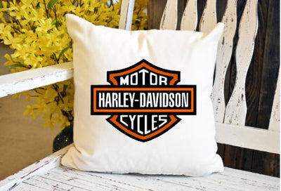 Harley shield Pillow Cover - dye sublimation - Lady Phoenix Creations