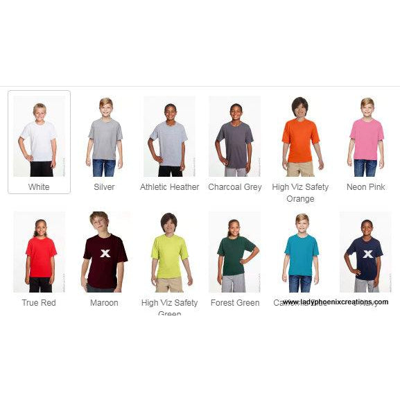 Youth Unisex 5.3 oz., DRI-POWER® SPORT T-Shirt - For Dye Sublimation - Lady Phoenix Creations