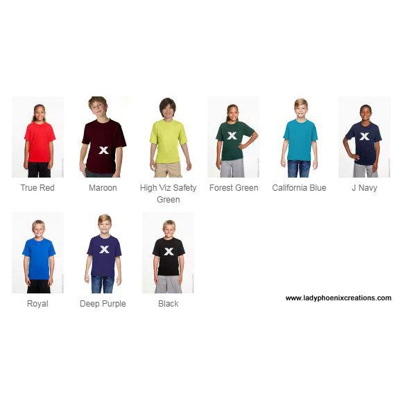 Youth Unisex 5.3 oz., DRI-POWER® SPORT T-Shirt - For Dye Sublimation - Lady Phoenix Creations