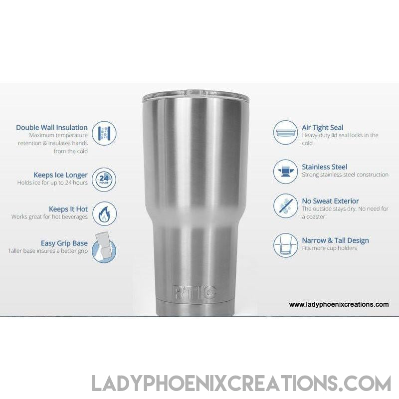 RTIC 30oz stainless steel cups - Lady Phoenix Creations