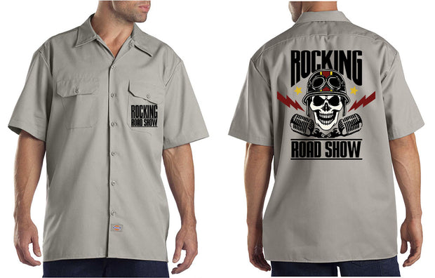 Mens Rocking Road Show Short Sleeve Work Shirt/Mechanics Shirt
