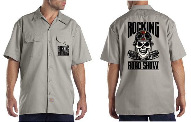 Mens Rocking Road Show Short Sleeve Work Shirt/Mechanics Shirt