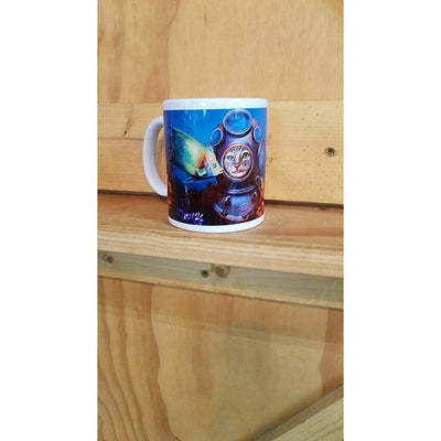 Gracie goes diving Coffee Mug - Lady Phoenix Creations