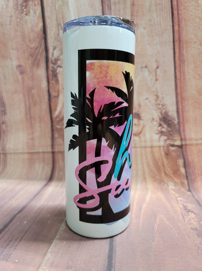 20oz. Skinny Tumbler - Hello Summer