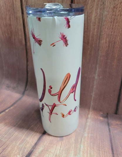 20oz. Skinny Tumbler - Wild & Free Flowers